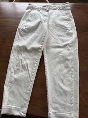 Banana Republic Cream Barrel Jeans
